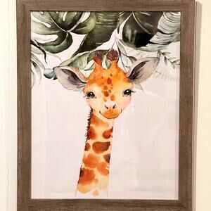 Safari Baby Animal Themed Nursery Unframed Artwork - 18" x 22" Giraffe